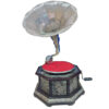 Vintage Replica 8 Corner Silver Working Gramophone – (Free – 1 Pcs : 78 RPM Record & 100 Pcs Needles Box)