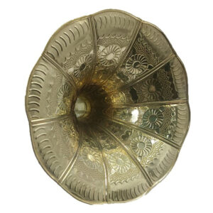Vintage Replica Round Wooden Working Gramophone - (Free – 1 Pcs : 78 RPM Record & 100 Pcs Needles Box)
