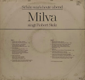 Milva - Singt Robert Stolz - 388 371 - (Condition 85-90%) - English Classical LP Record