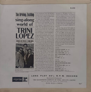 Trini Lopez - Sing-along World Of - R 6183 - (Condition 90-95%) - English LP Record