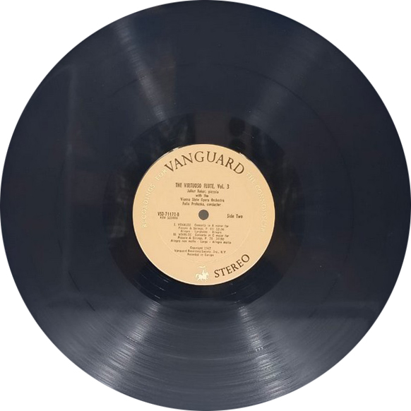 Julius Baker - The Virtuoso Flute Vol. 3 - VSD 71170 – English Classical LP Record Julius Baker - The Virtuoso Flute Vol. 3 - VSD 71170 – English Classical LP Record