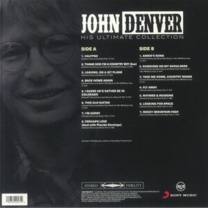 John Denver – His Ultimate Collection – 190759 245712 – New Released English LP Vinyl Record