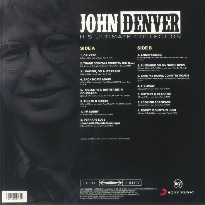 John Denver – His Ultimate Collection – 190759 245712 – New Released English LP Vinyl Record John Denver – His Ultimate Collection – 190759 245712 – New Released English LP Vinyl Record