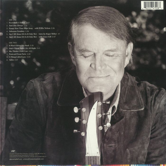 Glen Campbell - Adios - UNIP 5754360 – New Released English LP Vinyl Record Glen Campbell - Adios - UNIP 5754360 – New Released English LP Vinyl Record