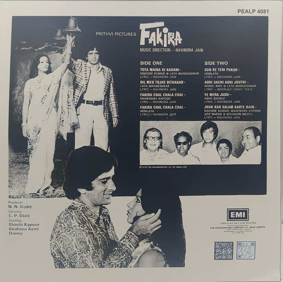 Fakira - PEALP 4081 - (90-95%) - CR - Bollywood LP Vinyl Record Fakira - PEALP 4081 - (90-95%) - CR - Bollywood LP Vinyl Record