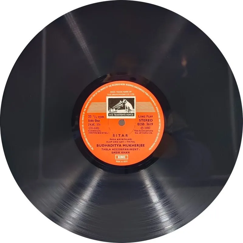 Budhaditya Mukherjee - Sitar - ECSD 2619 - Indian Classical Instrumental LP Vinyl Record Budhaditya Mukherjee - Sitar - ECSD 2619 - Indian Classical Instrumental LP Vinyl Record