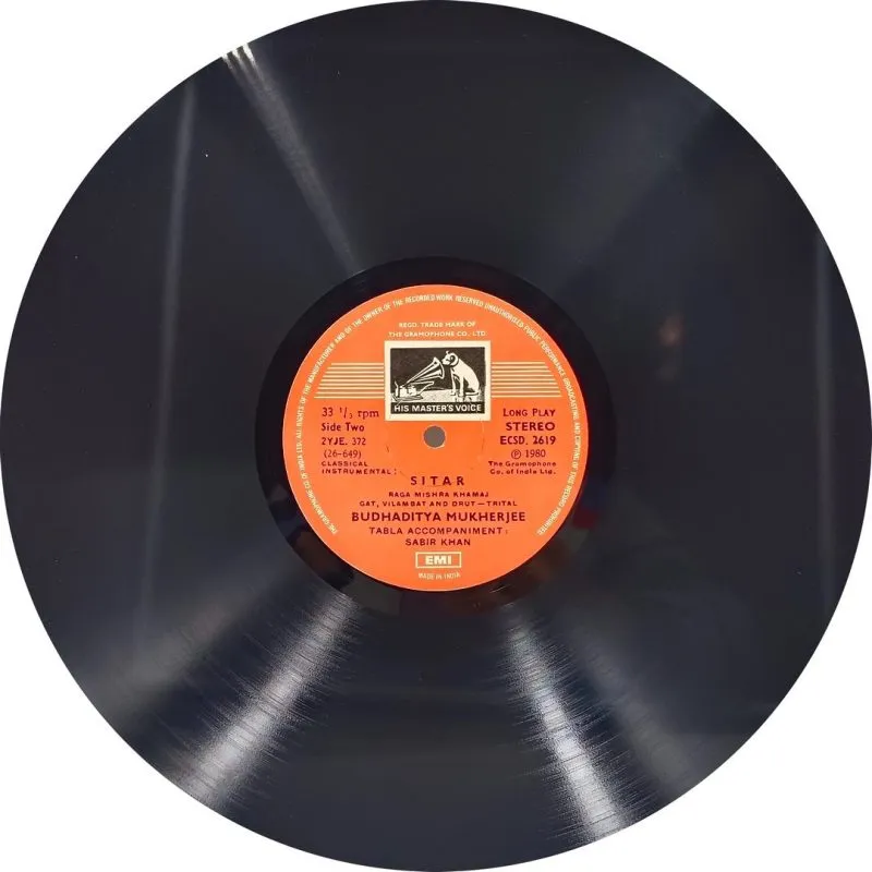 Budhaditya Mukherjee - Sitar - ECSD 2619 - Indian Classical Instrumental LP Vinyl Record Budhaditya Mukherjee - Sitar - ECSD 2619 - Indian Classical Instrumental LP Vinyl Record