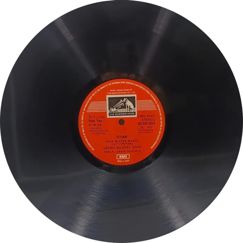 Ustad Vilayat Khan - (Enchanting All The Way) - ECSD 2857 - Indian Classical Instrumental LP Vinyl Record Ustad Vilayat Khan - (Enchanting All The Way) - ECSD 2857 - Indian Classical Instrumental LP Vinyl Record