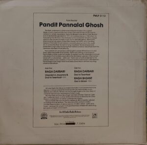 Pannalal Ghosh – Flute – AIR – PMLP 3113 – LP Record