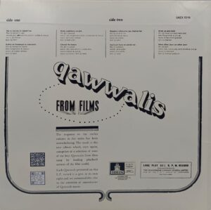 Qawwalis From Films - 3AEX 5316 - (80-85%) - Odeon - CR - Film Hits LP Vinyl