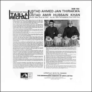 Ahmed Jan Thirakwa And Amir Hussain - Rhythms Of India - EASD 1335 - HMV - (90-95%) - CR - LP Vinyl Record