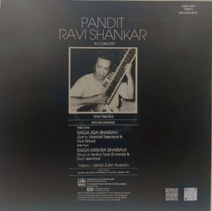 Ravi Shankar In Concert - EASD 1496 - CR - Record No. 2 - LP Record