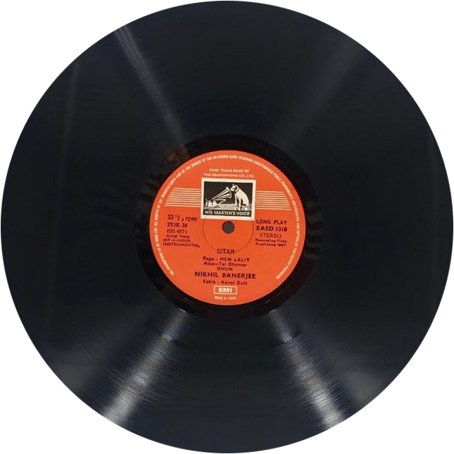 Nikhil Banerjee – Raga - Malkauns & Hem Lalit - EASD 1318 - (Condition 90-95%) - LP Record Nikhil Banerjee – Raga - Malkauns & Hem Lalit - EASD 1318 - (Condition 90-95%) - LP Record