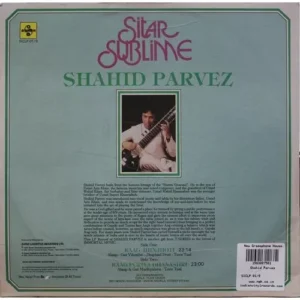 Shahid Parvez - Sitar Sublime - SICLP 01/9 - CR - LP Vinyl Record