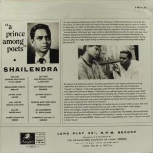Shailendra - A Prince Among Poets - 3AEX 5116 - (Condition - 75-80%) - Angel - Film Hits LP Vinyl Record