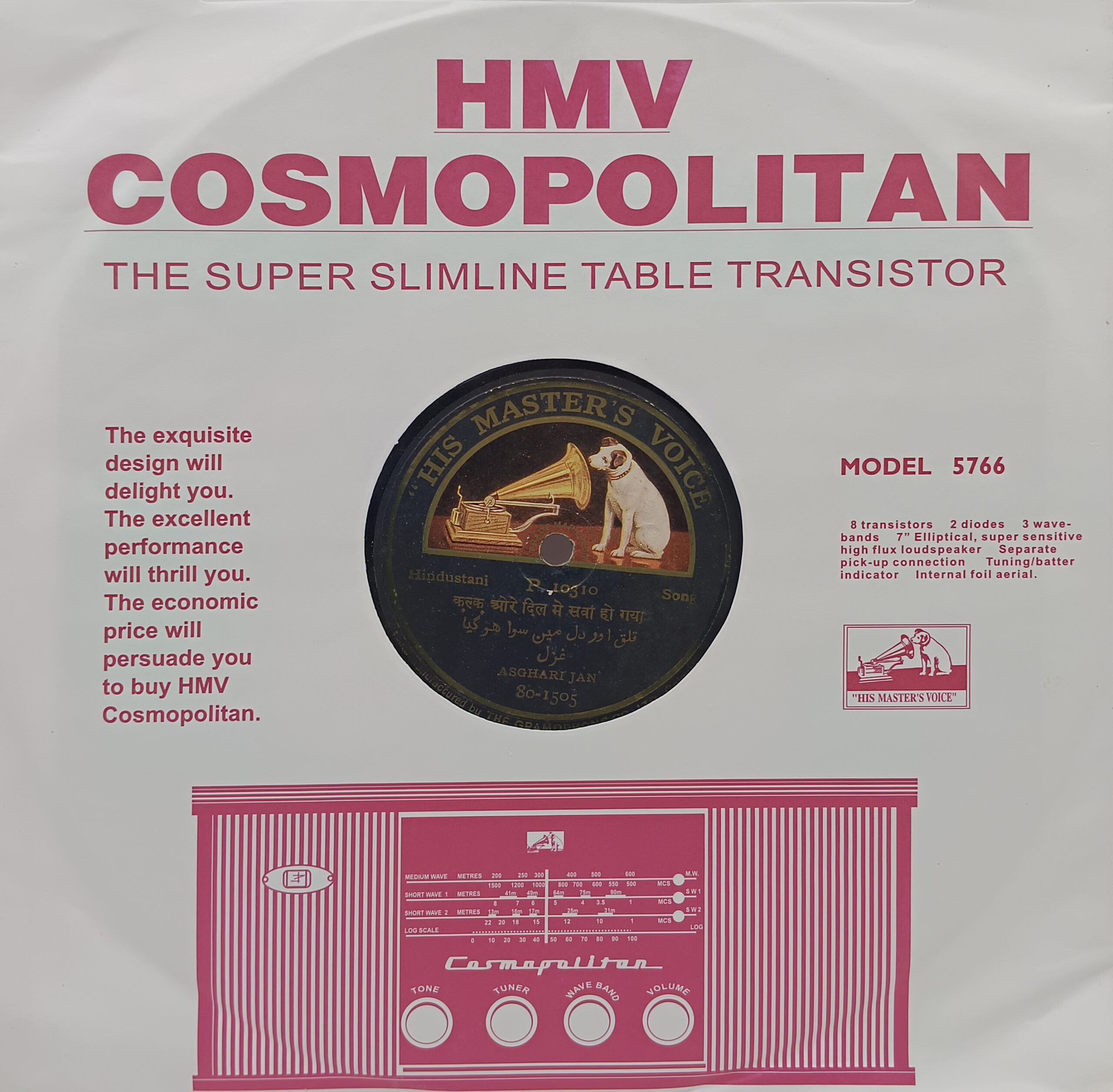 Asghari Jan - P. 10310 - 78RPM Private Songs Vinyl Record Asghari Jan - P. 10310 - 78RPM Private Songs Vinyl Record
