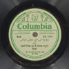 Miss Zora Bai & Budh Singh - GE. 1414 - 78RPM Private Songs Vinyl Record