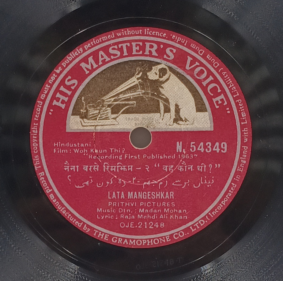 Wo Kaun Thi - N. 54349 - Bollywood Vinyl Record Wo Kaun Thi - N. 54349 - Bollywood Vinyl Record