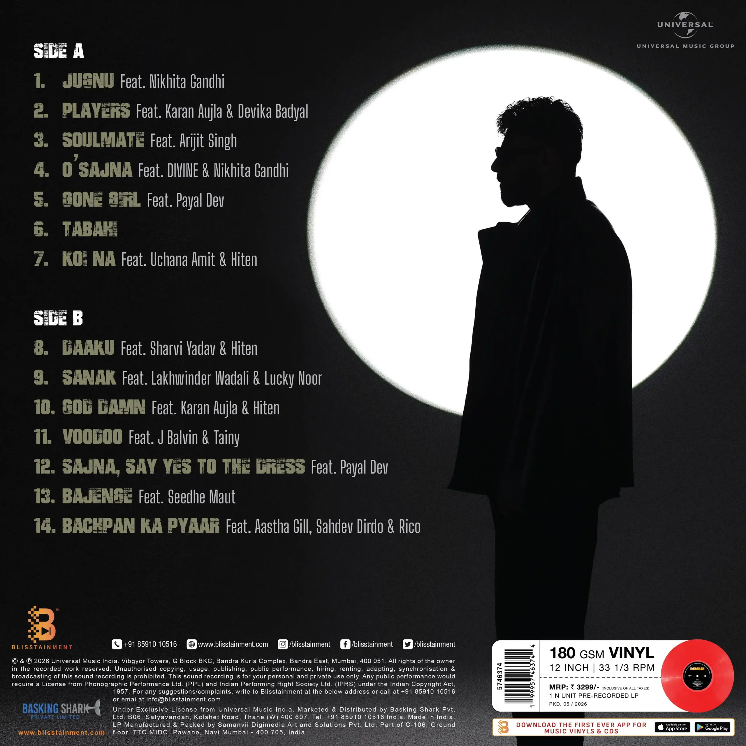 Badshah – Best of - 5746374 – Record Colour – Red – CBF - New Release Hindi LP Vinyl Record Badshah – Best of - 5746374 – Record Colour – Red – CBF - New Release Hindi LP Vinyl Record