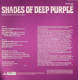 Deep Purple – Shades Of Deep Purple (Remastered) - 082564 6138357 – New Release English LP Vinyl Record