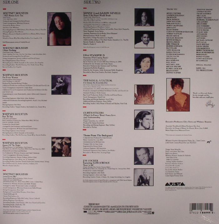 Whitney Houston/Various - The Bodyguard (Soundtrack) - ARI 18699 - New Release English LP Vinyl Record Whitney Houston/Various - The Bodyguard (Soundtrack) - ARI 18699 - New Release English LP Vinyl Record