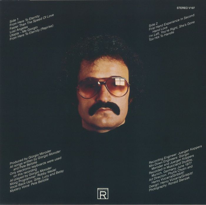 Giorgio Moroder - From Here To Eternity (reissue) - 4009910230213 – Blue Coloured - New Release LP Vinyl Record Giorgio Moroder - From Here To Eternity (reissue) - 4009910230213 – Blue Coloured - New Release LP Vinyl Record