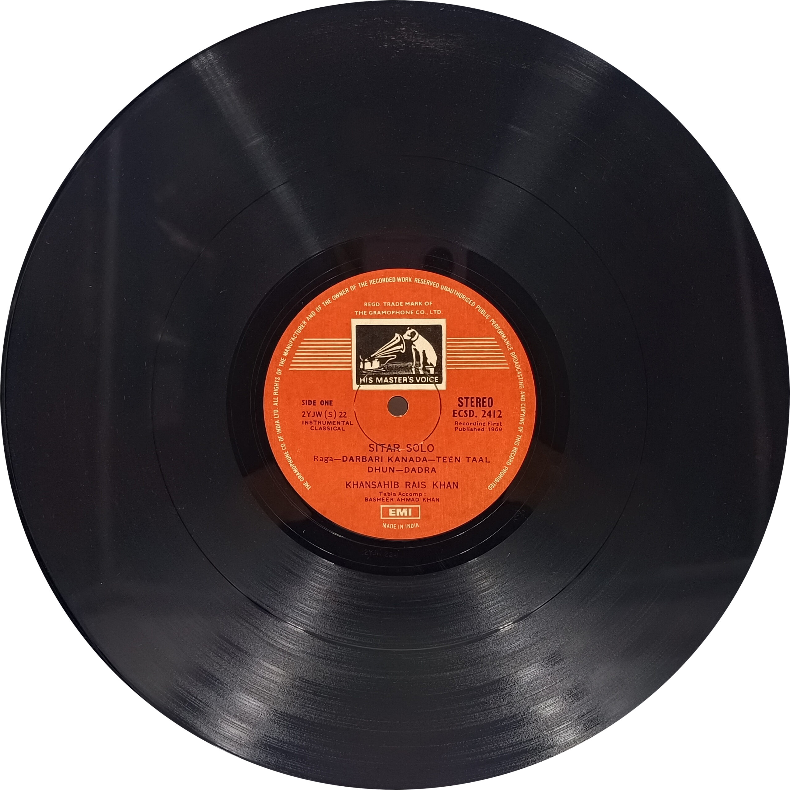 Rais Khan- ECSD 2412 - (85-90%) – CR - Indian Classical Instrumental LP Vinyl Record Rais Khan- ECSD 2412 - (85-90%) – CR - Indian Classical Instrumental LP Vinyl Record