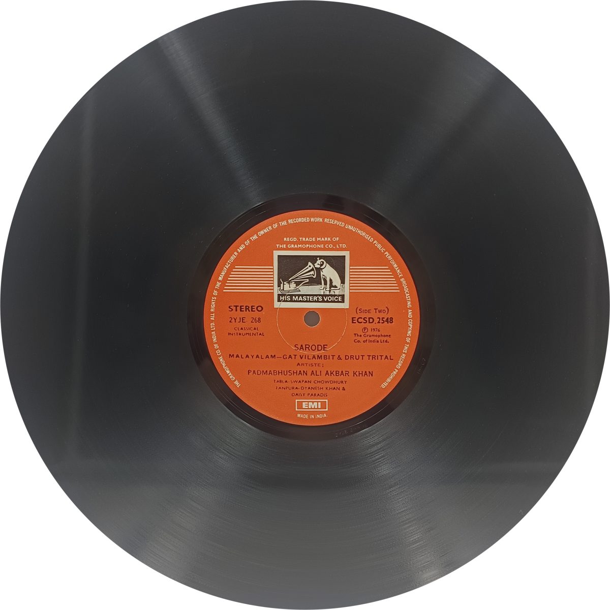 Ali Akbar Khan - ECSD 2548 - CR - (90-95%) - Indian Classical Instrumental LP Vinyl Record Ali Akbar Khan - ECSD 2548 - CR - (90-95%) - Indian Classical Instrumental LP Vinyl Record