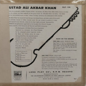 Ali Akbar Khan - EALP 1290 – HMV Red Label - (Contion 90-95%) - Indian Classical Instrumental LP Vinyl Record