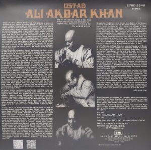 Ali Akbar Khan - ECSD 2548 - CR - (90-95%) - Indian Classical Instrumental LP Vinyl Record