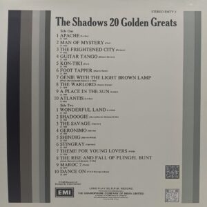 The Shadows 20 Golden Greats- EMTV 3 - CR - English LP Vinyl Record