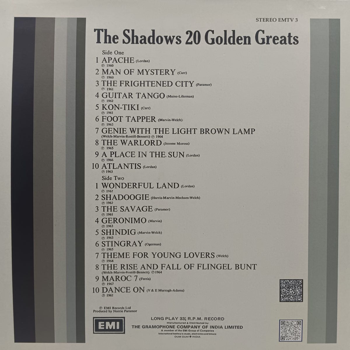 The Shadows 20 Golden Greats- EMTV 3 - CR - English LP Vinyl Record The Shadows 20 Golden Greats- EMTV 3 - CR - English LP Vinyl Record
