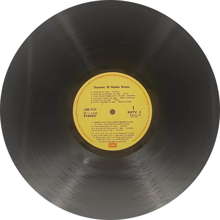 The Shadows 20 Golden Greats- EMTV 3 - CR - English LP Vinyl Record The Shadows 20 Golden Greats- EMTV 3 - CR - English LP Vinyl Record