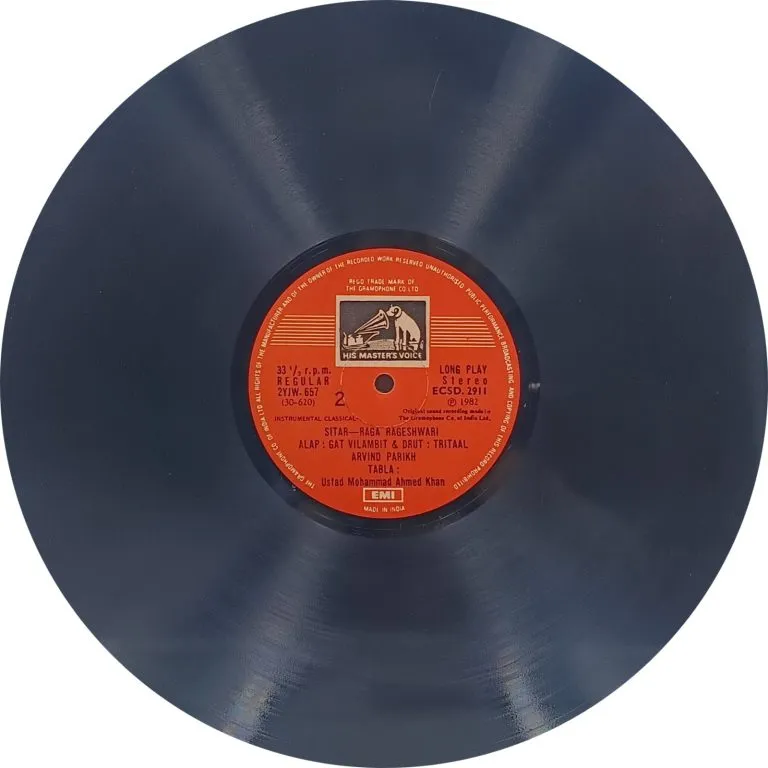 Arvind Parikh - Melody and Grace - ECSD 2911 - Indian Classical Instrumental LP Vinyl Record Arvind Parikh - Melody and Grace - ECSD 2911 - Indian Classical Instrumental LP Vinyl Record