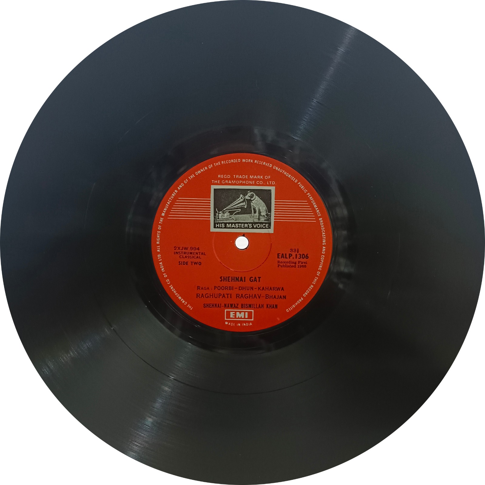 Bismillah Khan - EALP 1306 - (90-95%) - Indian Classical Instrumental LP Vinyl Record Bismillah Khan - EALP 1306 - (90-95%) - Indian Classical Instrumental LP Vinyl Record