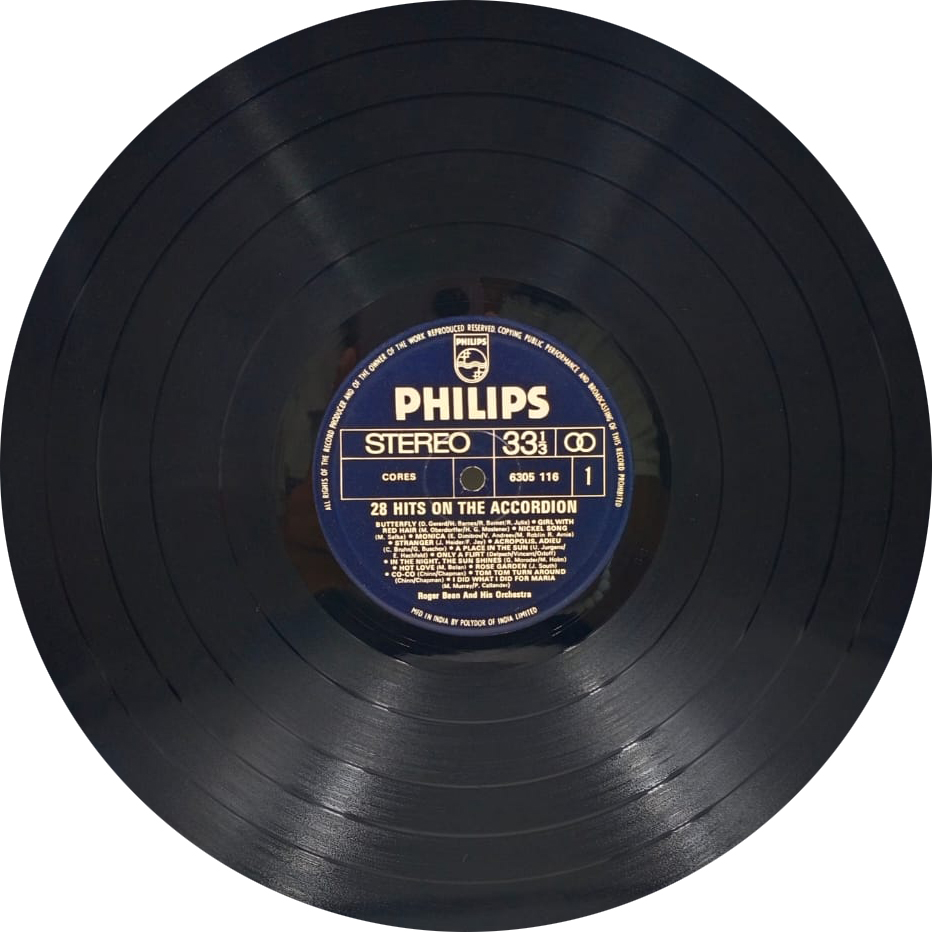 28 Hits On The Accordion - Roger Bean And His Dance - 6305 116 - CR - (90-95%) - English Instrumental LP Vinyl Record 28 Hits On The Accordion - Roger Bean And His Dance - 6305 116 - CR - (90-95%) - English Instrumental LP Vinyl Record