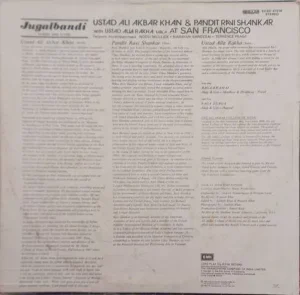 Ali Akbar Khan & Ravi Shankar - At San Francisco - ECSD 41516 - (Condition 90-95%) - Indian Classical Instrumental LP Vinyl Record
