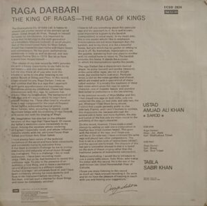 Amjad Ali Khan - ECSD 2824 - (90-95%) - Indian Classical Instrumental LP Vinyl Record