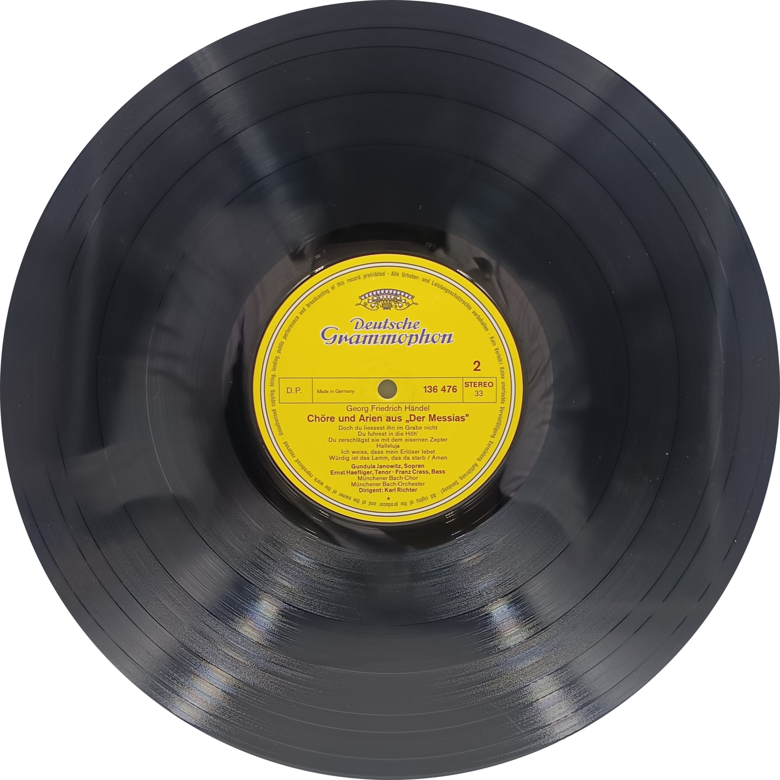 Georg Friedrich Handel - Der Messias - 136 476 - Western Classical LP Vinyl Record Georg Friedrich Handel - Der Messias - 136 476 - Western Classical LP Vinyl Record