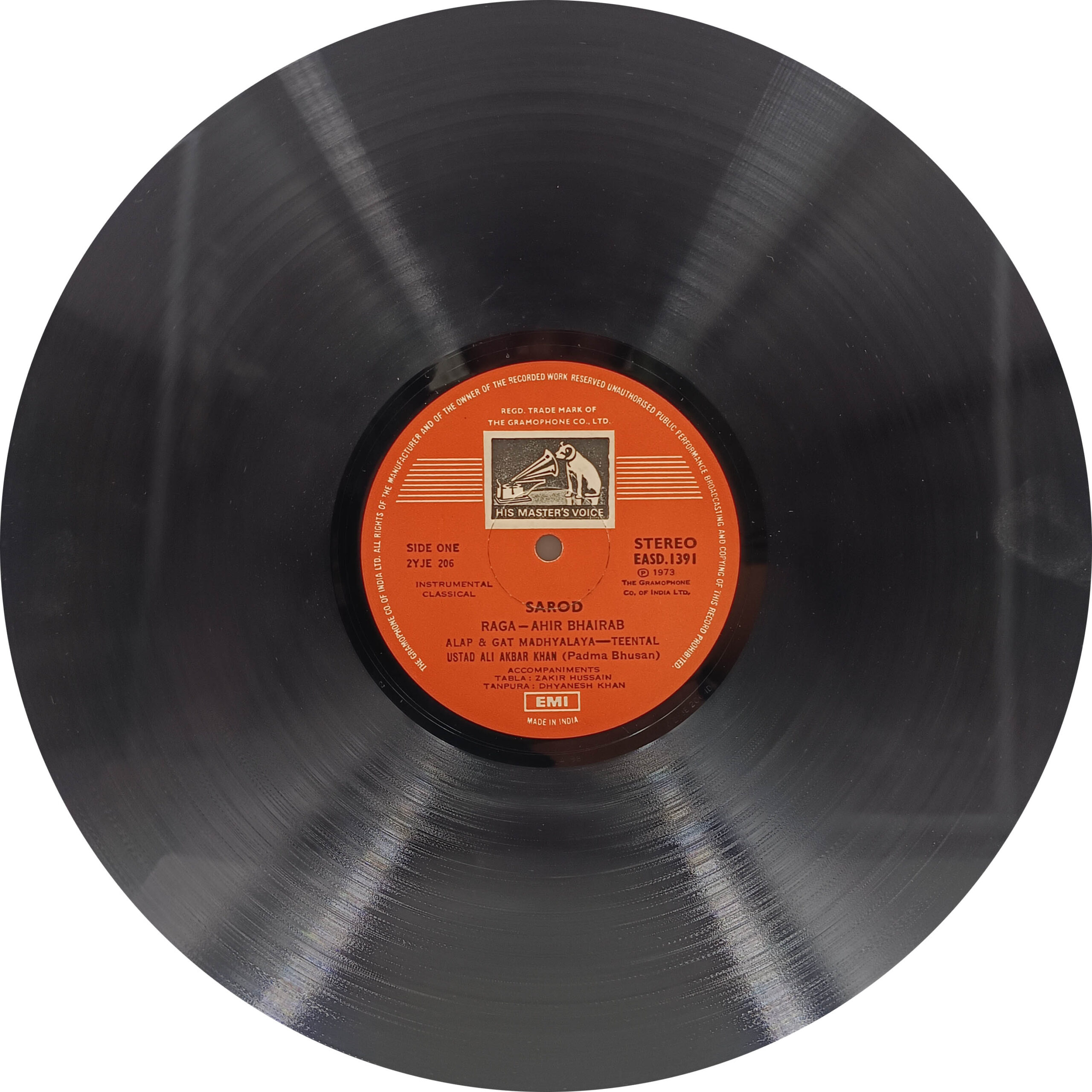 Ali Akbar Khan - EASD 1391 - Indian Classical Instrumental LP Vinyl Record Ali Akbar Khan - EASD 1391 - Indian Classical Instrumental LP Vinyl Record