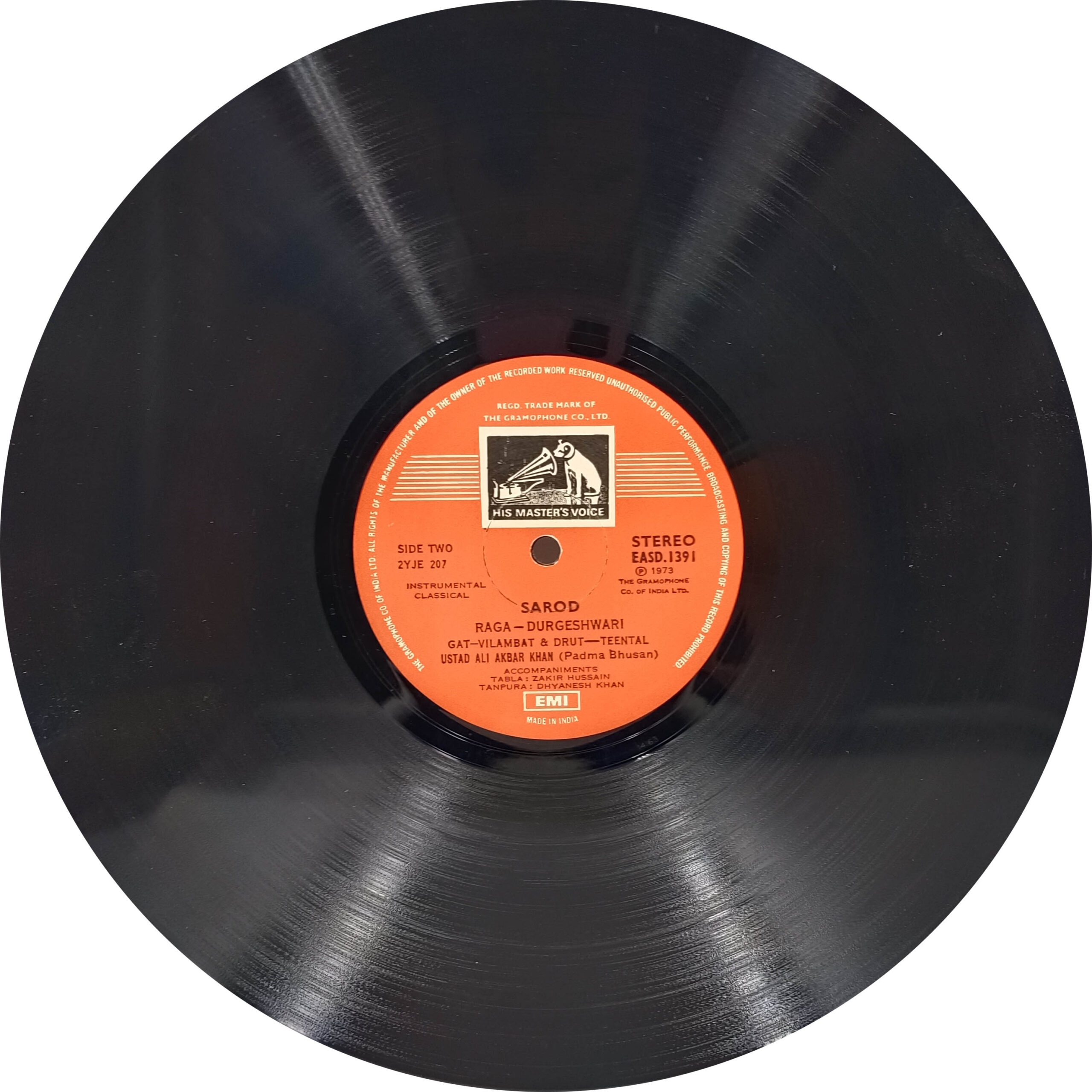 Ali Akbar Khan - EASD 1391 - Indian Classical Instrumental LP Vinyl Record Ali Akbar Khan - EASD 1391 - Indian Classical Instrumental LP Vinyl Record