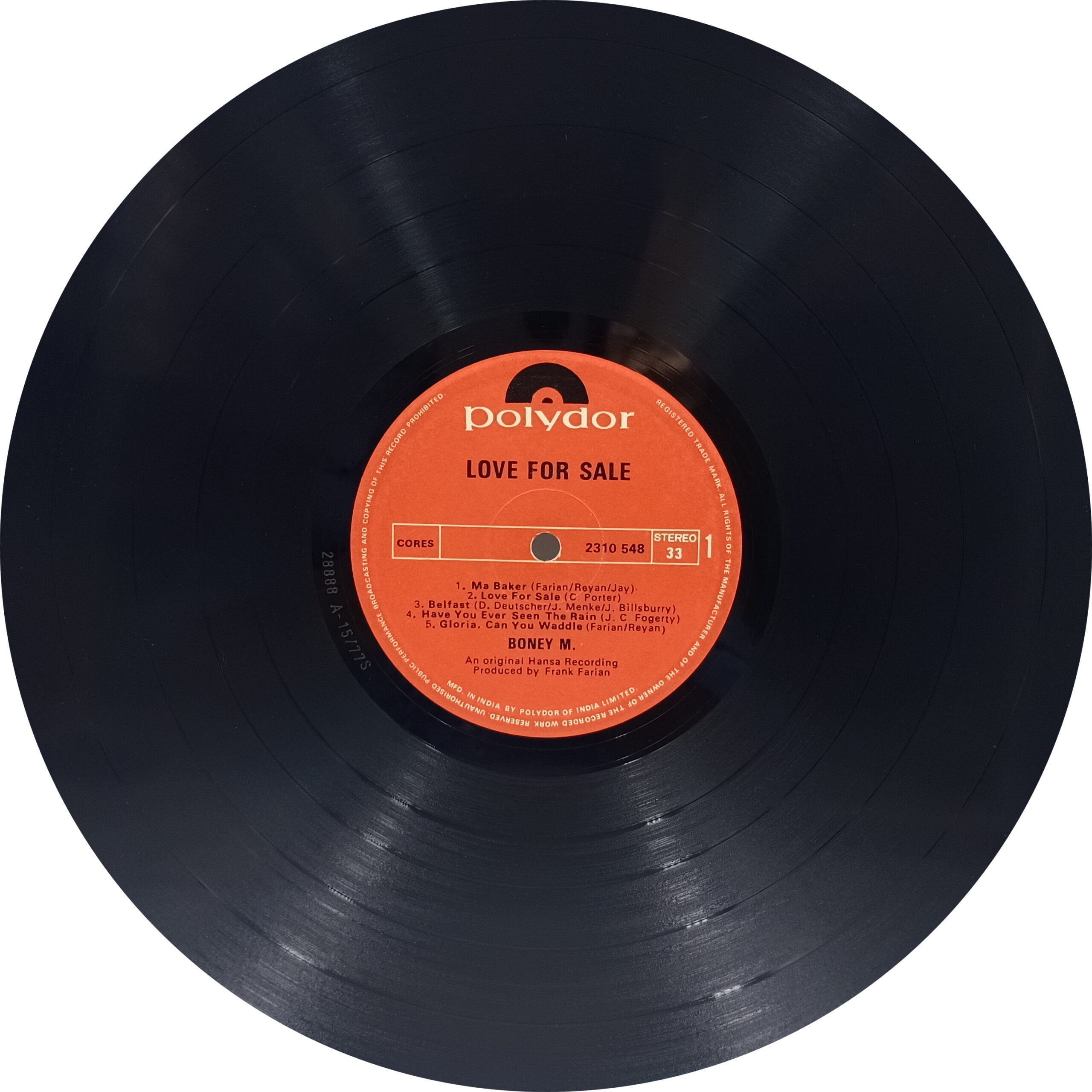 Boney M. - Love For Sale - 2310 548 - (85-90%) - CR - English LP Vinyl Record Boney M. - Love For Sale - 2310 548 - (85-90%) - CR - English LP Vinyl Record