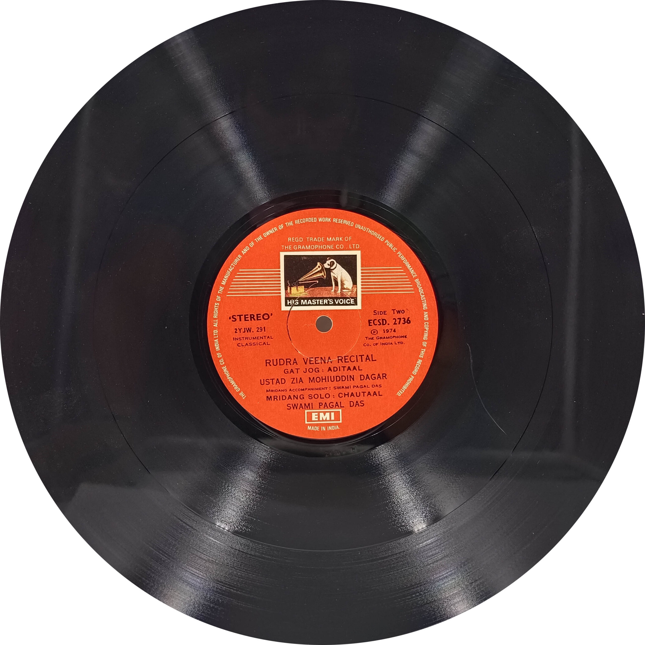 Zia Mohiuddin Dagar – Rudra Veena Recital – ECSD 2736 – (90-95%) – Indian Classical Instrumental LP Vinyl Record Zia Mohiuddin Dagar – Rudra Veena Recital – ECSD 2736 – (90-95%) – Indian Classical Instrumental LP Vinyl Record