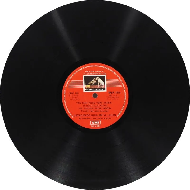 Bade Ghulam Ali - EALP 1516 - HCL - Indian Classical Vocal LP Vinyl Record Bade Ghulam Ali - EALP 1516 - HCL - Indian Classical Vocal LP Vinyl Record