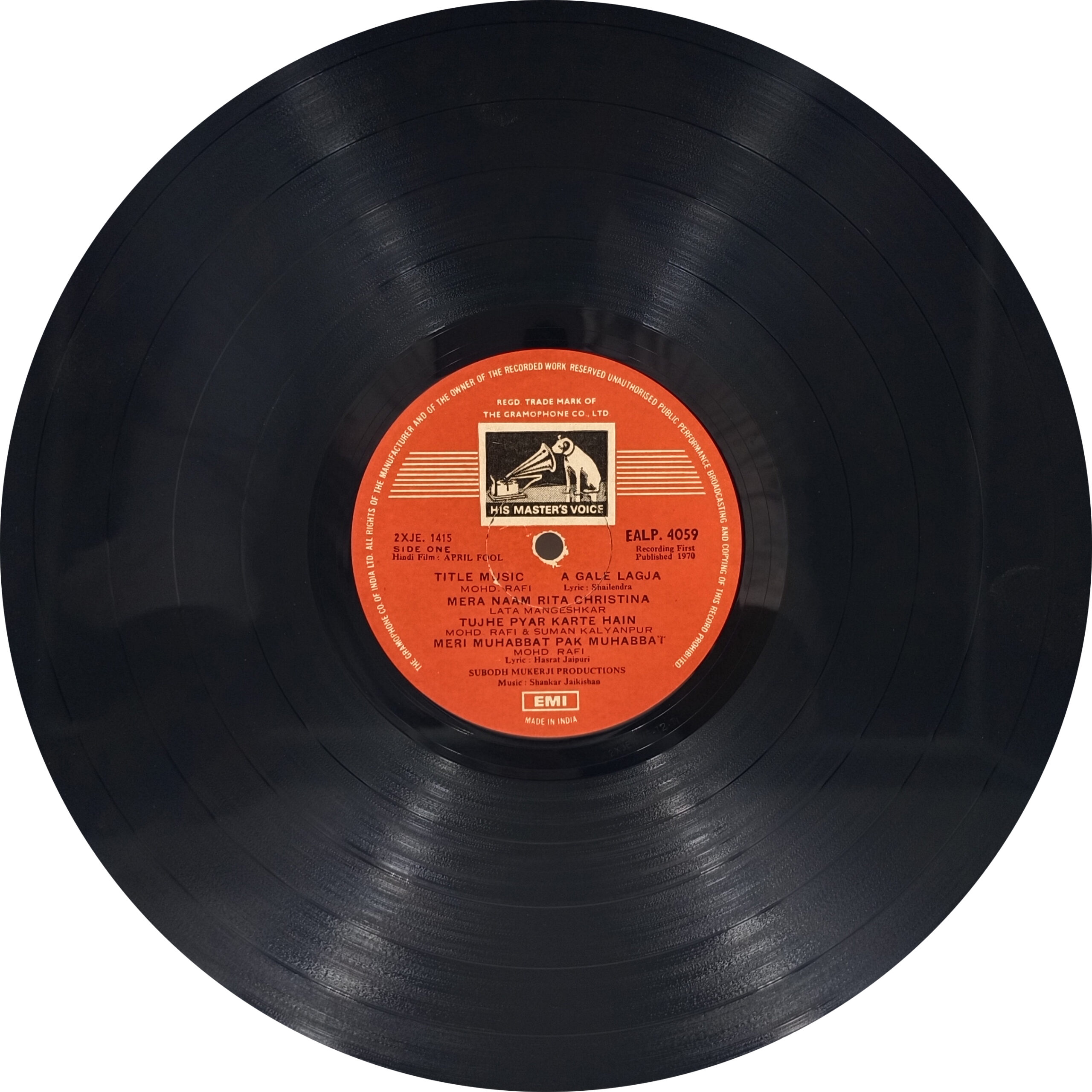 April Fool - EALP 4059 - (85-90%) - CR - Bollywood LP Vinyl Record April Fool - EALP 4059 - (85-90%) - CR - Bollywood LP Vinyl Record