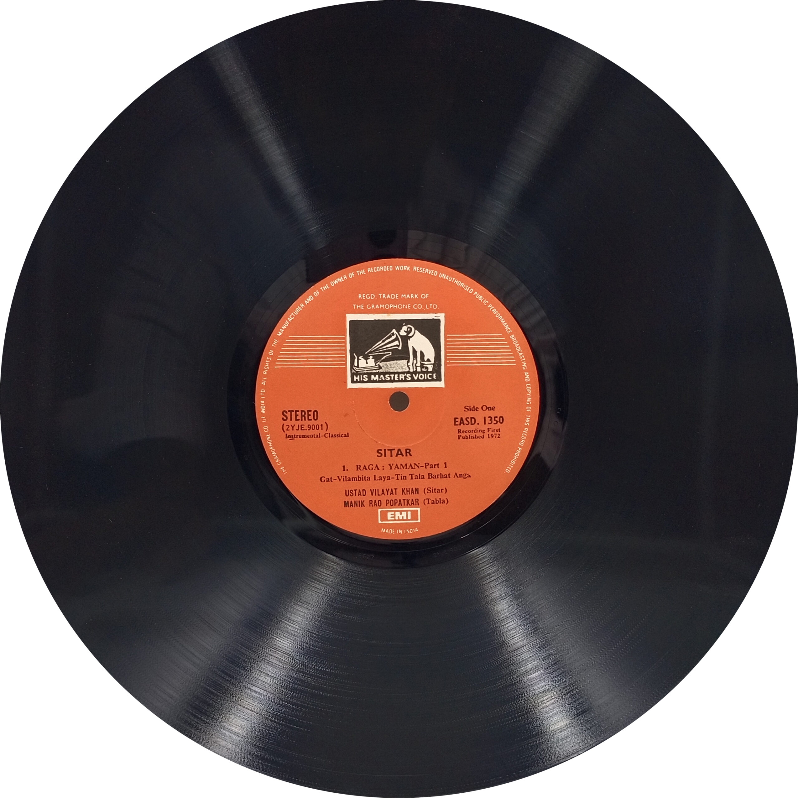 Vilayat Khan - EASD 1350 - (90-95%) - Indian Classical Instrumental LP Vinyl Record Vilayat Khan - EASD 1350 - (90-95%) - Indian Classical Instrumental LP Vinyl Record