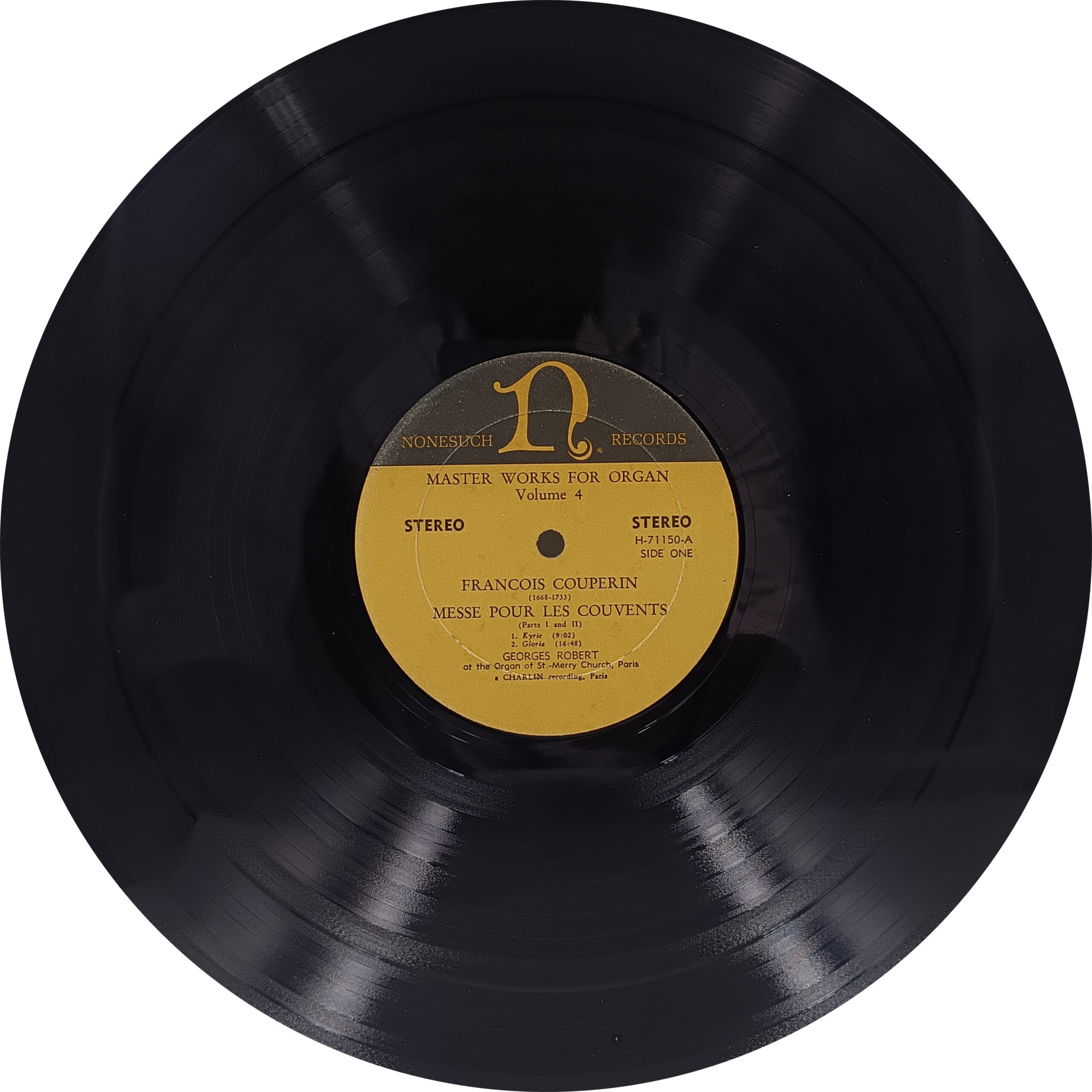 Georges Robert - Master Works For Organ Vol. 4 - H 71150 - (90-95%) - LP Vinyl Record Georges Robert - Master Works For Organ Vol. 4 - H 71150 - (90-95%) - LP Vinyl Record