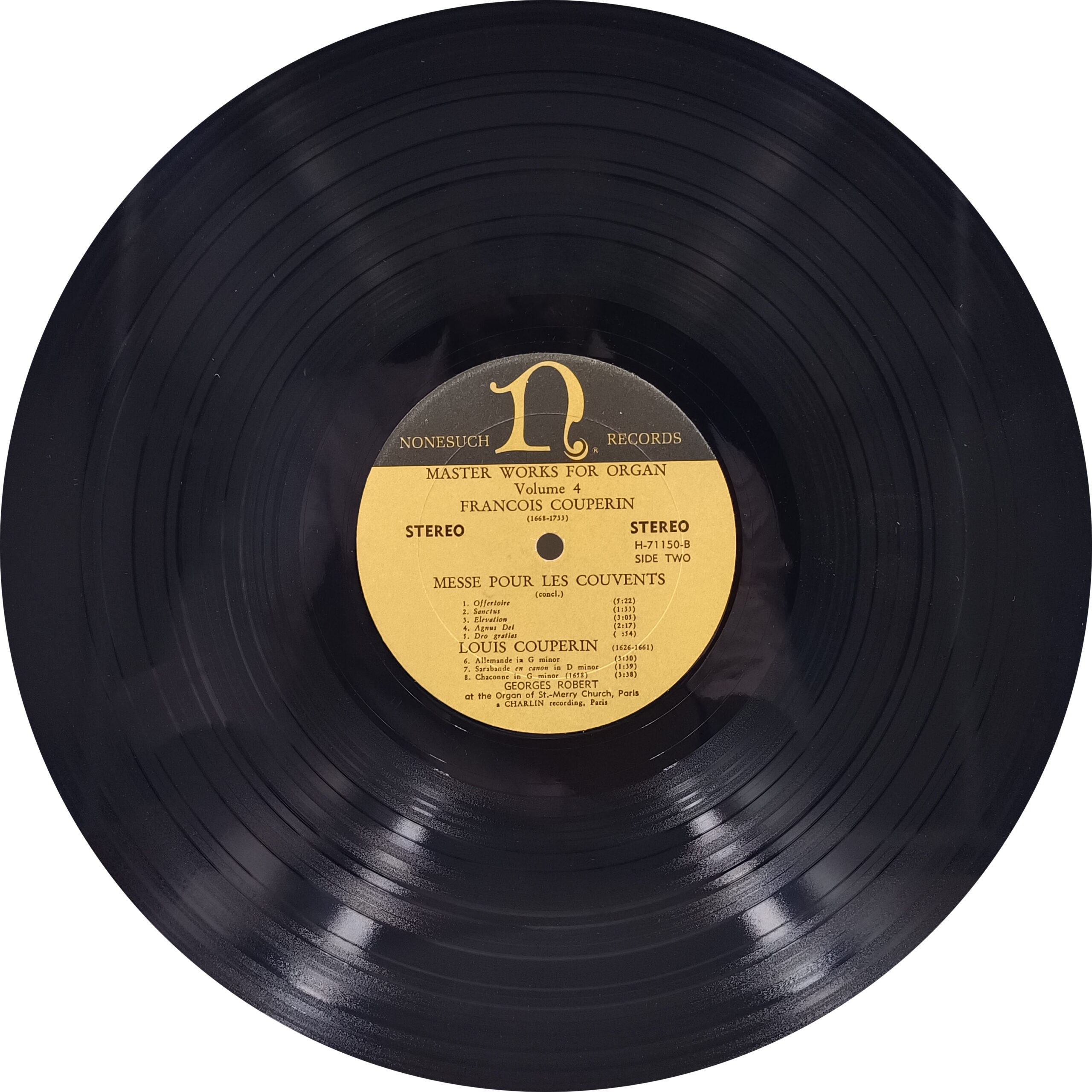 Georges Robert - Master Works For Organ Vol. 4 - H 71150 - (90-95%) - LP Vinyl Record Georges Robert - Master Works For Organ Vol. 4 - H 71150 - (90-95%) - LP Vinyl Record