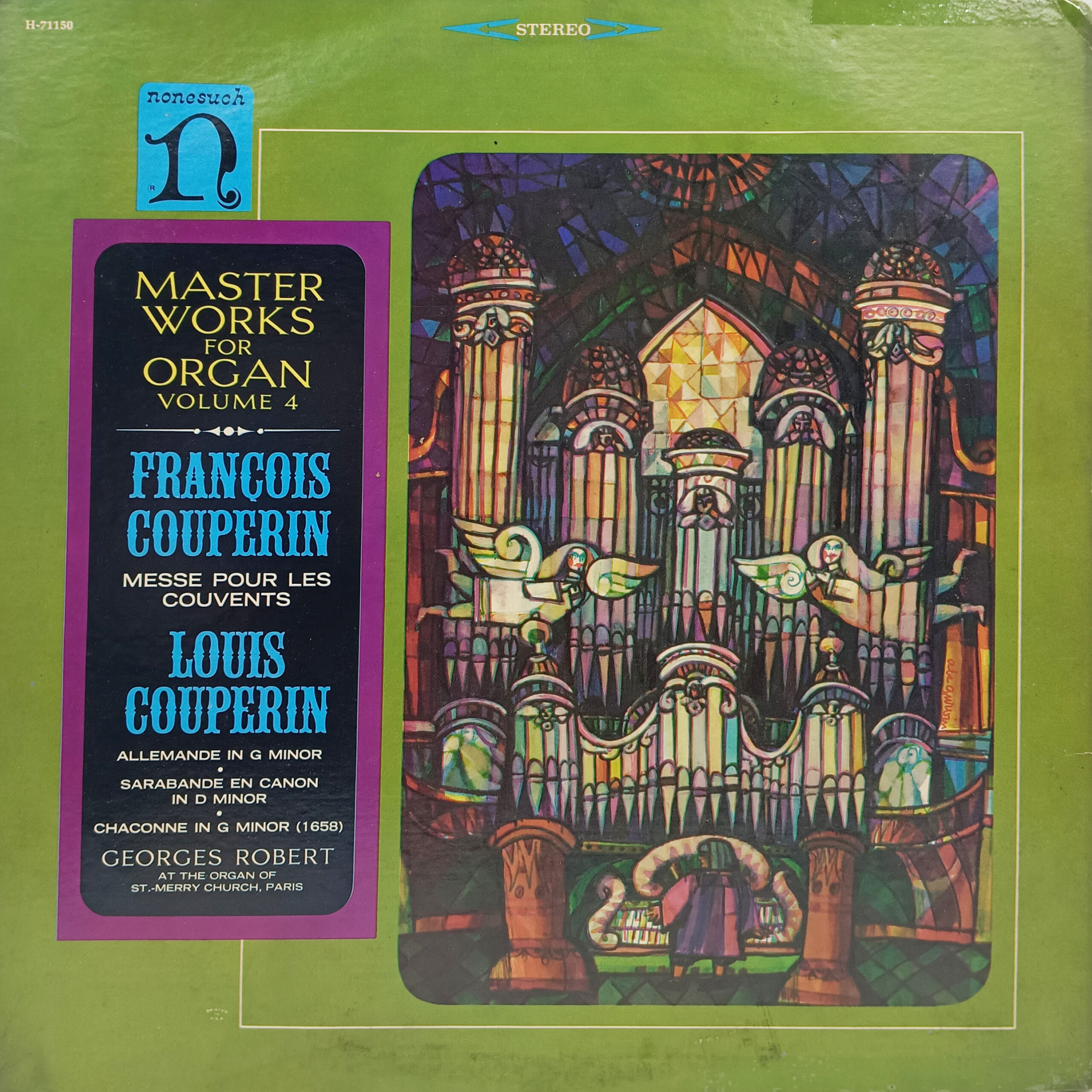 Georges Robert - Master Works For Organ Vol. 4 - H 71150 - (90-95%) - LP Vinyl Record Georges Robert - Master Works For Organ Vol. 4 - H 71150 - (90-95%) - LP Vinyl Record