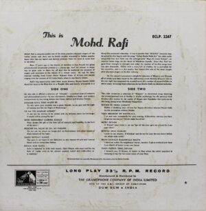 Mohd. Rafi - This Is - ECLP 2267 - (85-90%) - Ghazal LP Vinyl Record